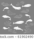 Nautica seamless pattern with sea animals and waves 61902490