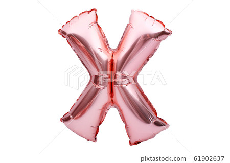 Letter X made of rose golden inflatable helium 61902637
