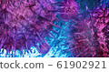 Close up virus on microscope view , 3D rendering. 61902921