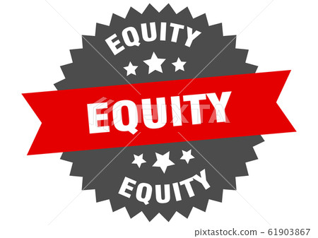 equity sign. equity circular band label. round - Stock Illustration ...