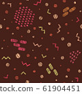 Warm colors seamless pattern. Colorful, scratchy. 61904451
