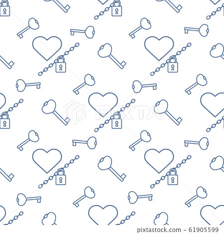 Vector seamless pattern Happy Valentine's Day - Stock Illustration ...
