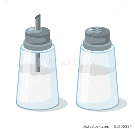 Salt and sugar shakers flat vector illustration Salt and sugar shakers flat vector illustration 61906384