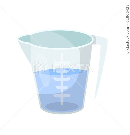 Measuring cup, beaker flat vector illustration Measuring cup, beaker flat vector illustration 61906425