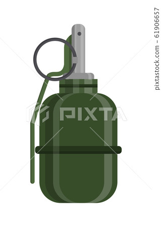 Hand grenade flat vector illustration Hand grenade flat vector illustration 61906657