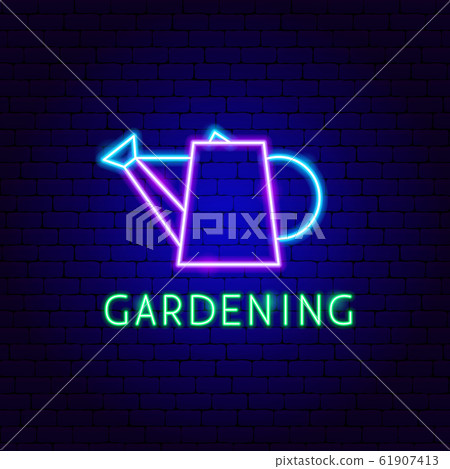 Gardening Neon Label Gardening Neon Label 61907413