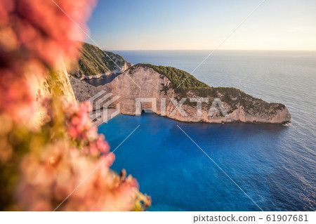 Navagio beach with shipwreck on Zakynthos island, Greece 61907681
