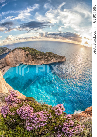 Navagio beach with shipwreck on Zakynthos island, Greece Navagio beach with shipwreck on Zakynthos island, Greece 61907686