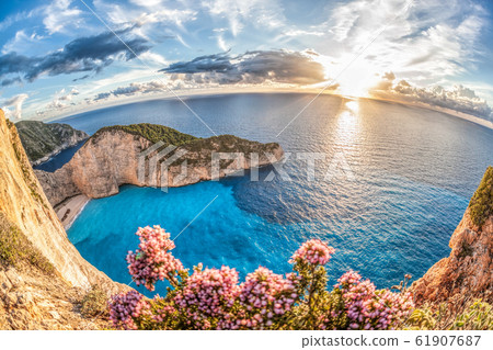 Navagio beach with shipwreck on Zakynthos island, Greece Navagio beach with shipwreck on Zakynthos island, Greece 61907687