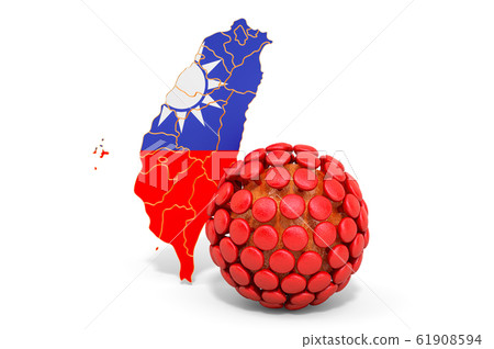 Virus in Taiwan concept, 3D rendering Virus in Taiwan concept, 3D rendering 61908594