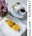 A tasty and delicious set of freshly baked scones 61909417