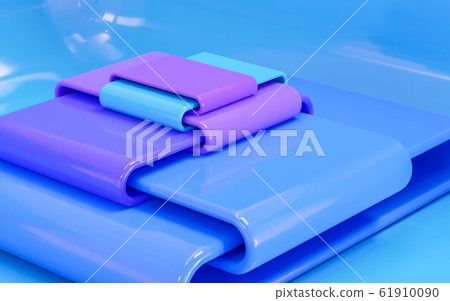 beautiful emboss glossy blue and magenta violet color glossy luxury modern dark blue color background 3d illustration render 61910090