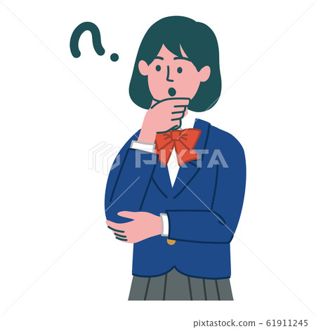 Student girl blazer thinking 61911245