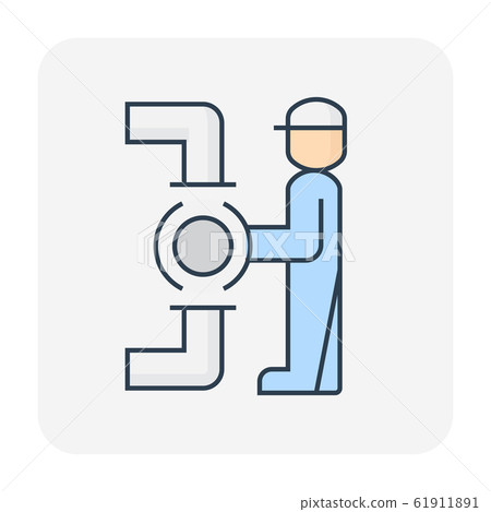 pipeline construction icon 61911891