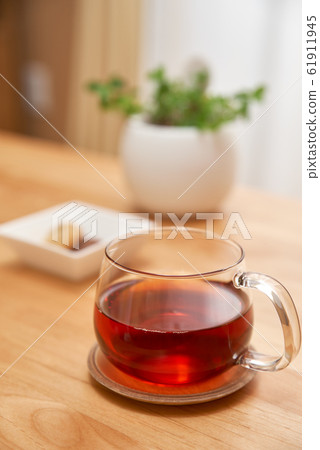 Afternoon in the living room_Tea, cookies and houseplants Afternoon in the living room_Tea, cookies and houseplants 61911945