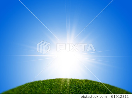 Meadow bathed in a refreshing blue sky and light Meadow bathed in a refreshing blue sky and light 61912811