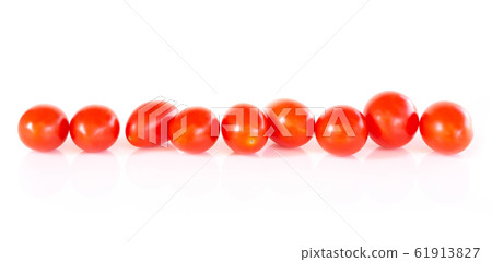 Cherry tomatoes isolated on white background, food 61913827