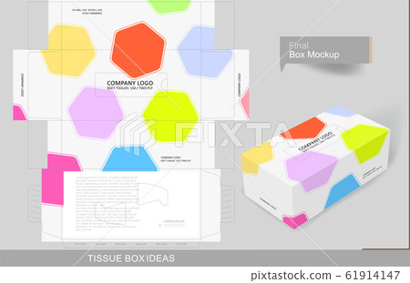 Tissue box template concept series 134 Tissue box template concept series 134 61914147