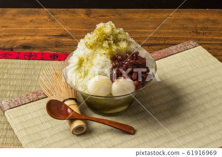 Asian style green tea shaved ice Green tea shaved ice Asian style green tea shaved ice Green tea shaved ice 61916969