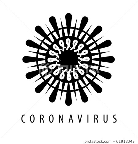 Vector illustration of a coronavirus on a white background 61918342