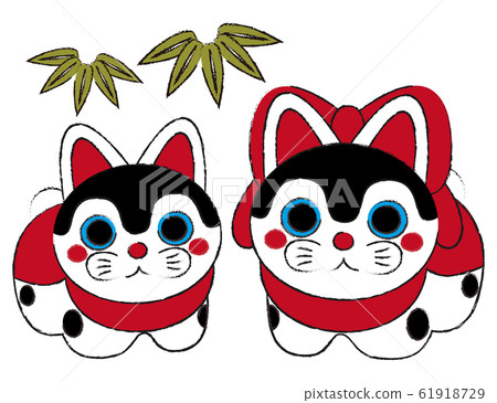 可愛的komainu圖矢量 61918729