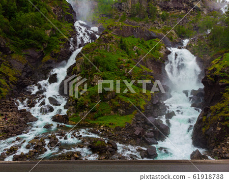 Latefossen waterfall Norway, Hordaland 61918788