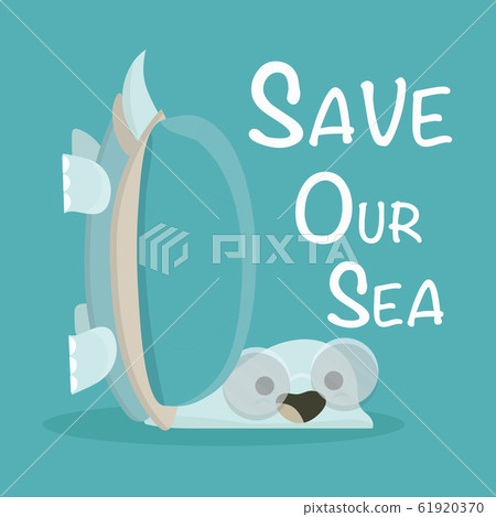 Save our Oceans. Vector Ecology card.. Save our Oceans. Vector Ecology card.. 61920370