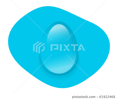 Liquid water drop vector. Clean droplet aqua. 61922468