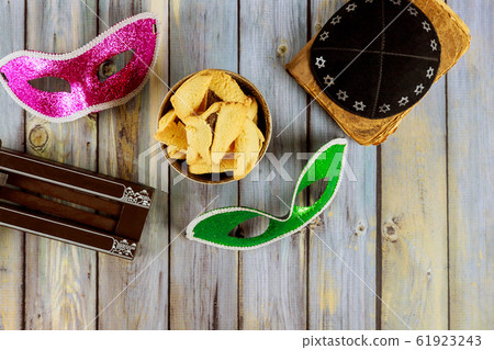 Traditional jewish carnival holiday Purim 61923243