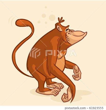 Cartoon orangutan monkey character. Vector 61923555