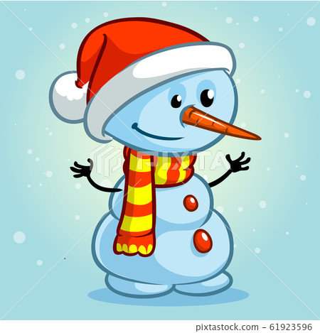 Cartoon snowman. Christmas snowman illustration Cartoon snowman. Christmas snowman illustration 61923596