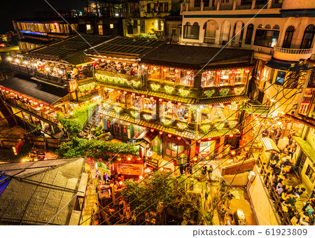 台灣九份夜景 台灣九份夜景 61923809