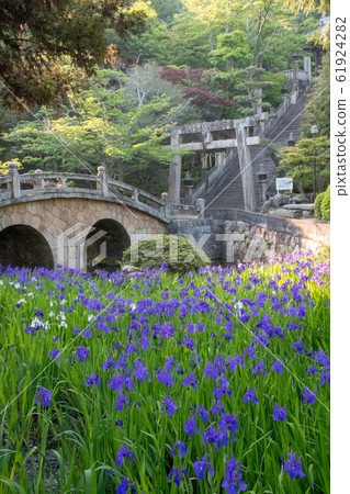 Megane Bridge and Oyster Butterfly at Sugawara Shrine Megane Bridge and Oyster Butterfly at Sugawara Shrine 61924282