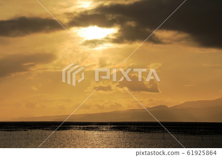 Omuta City Miike Port at dusk, 61925864