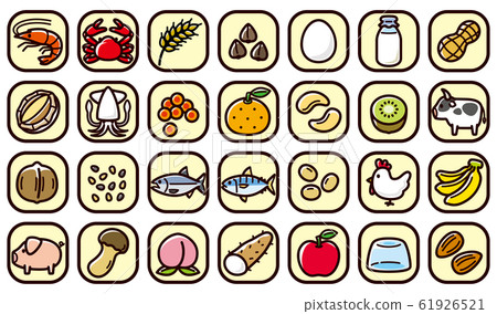 過敏性原材料28個項目圖標 過敏性原材料28個項目圖標 61926521