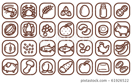 過敏性原材料28個項目圖標 過敏性原材料28個項目圖標 61926522