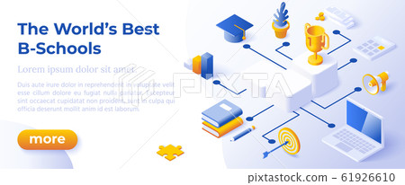 THE BEST B-SCHOOL - Banner Layout Template For... - Stock Illustration ...