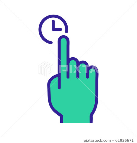 control on the touchscreen icon vector. Isolated contour symbol illustration control on the touchscreen icon vector. Isolated contour symbol illustration 61926671
