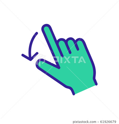 Control On The Touchscreen Icon Vector Stock Illustration