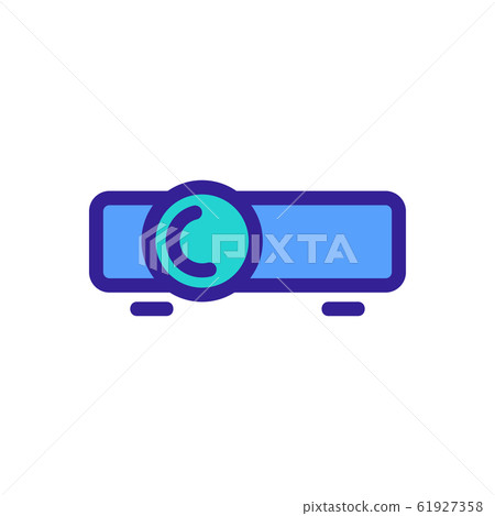 video player icon vector. Isolated contour symbol illustration 61927358