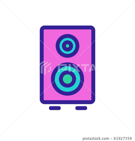 music columns icon vector. Isolated contour symbol illustration 61927359