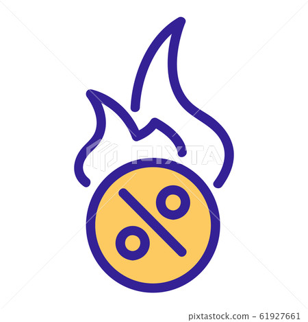 Discount icon vector. Isolated contour symbol illustration 61927661