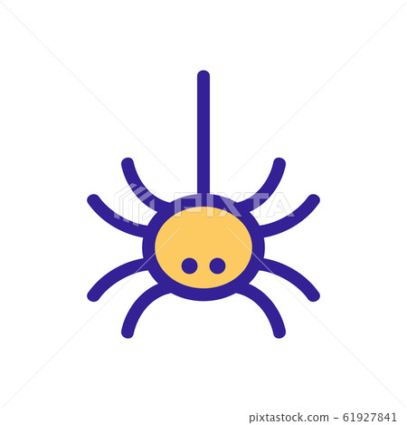 Spider icon vector. Isolated contour symbol illustration 61927841