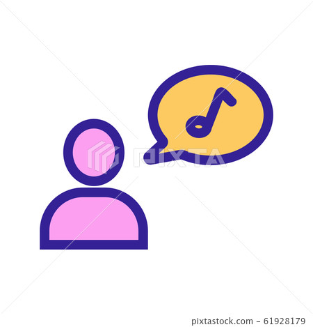 composer icon vector. Isolated contour symbol illustration 61928179