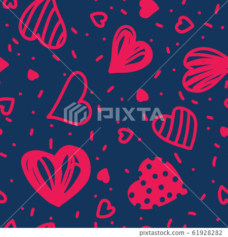 Hearts Seamless pattern for Valentine day - Stock Illustration ...