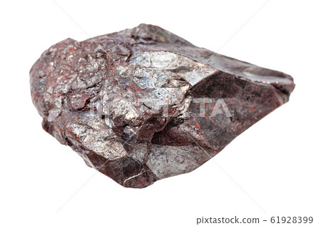 rough Hematite (iron ore) rock isolated on white 61928399