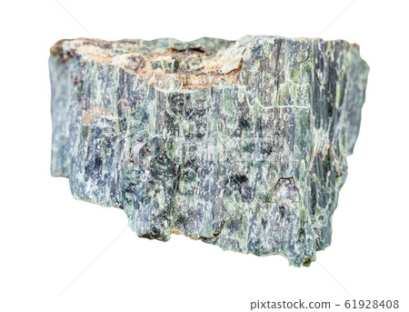 rough Chrysotile asbestos rock isolated on white 61928408