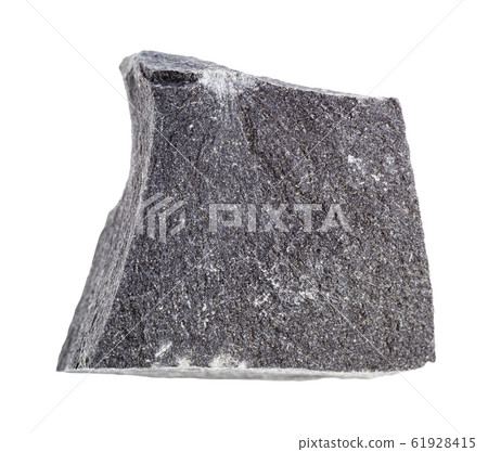 piece of raw gray Hyalobasalt rock isolated 61928415