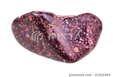 polished Piemontite rock isolated on white polished Piemontite rock isolated on white 61928464