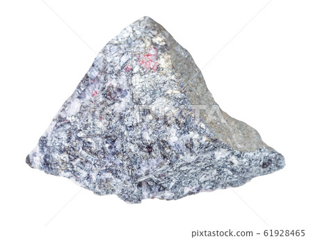 piece of raw Stibnite (Antimonite) rock isolated 61928465